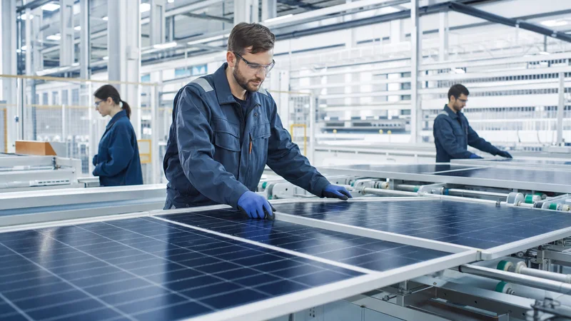 Solar-panel manufacturing or inspection facility
