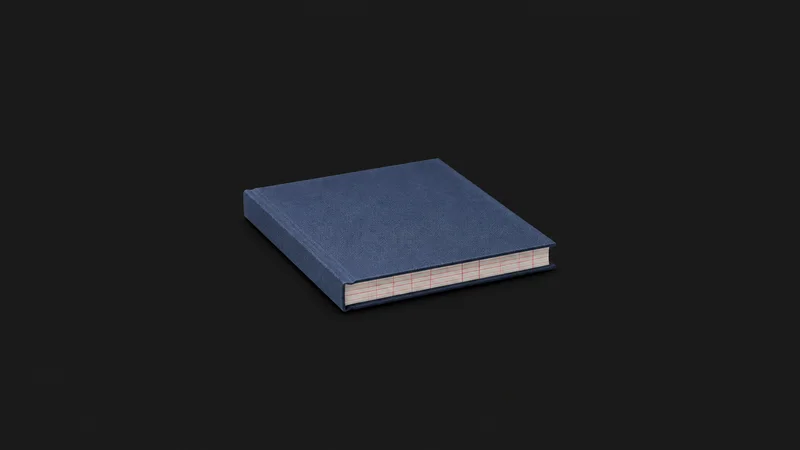 Isolated a hardback cash book with red-ruled columns centred on a seamless deep charcoal near-black studio background, generous empty margin on every side for overlaid branding