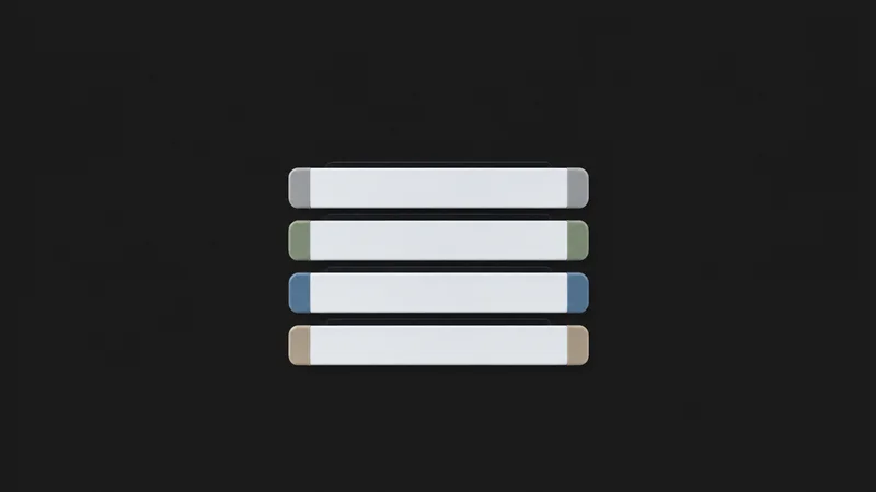 Isolated a set of magnetic whiteboard strips in four colours centred on a seamless deep charcoal near-black studio background, generous empty margin on every side for overlaid branding