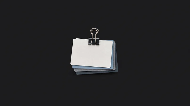 Isolated a stack of blank pipeline sticky cards clipped together centred on a seamless deep charcoal near-black studio background, generous empty margin on every side for overlaid branding
