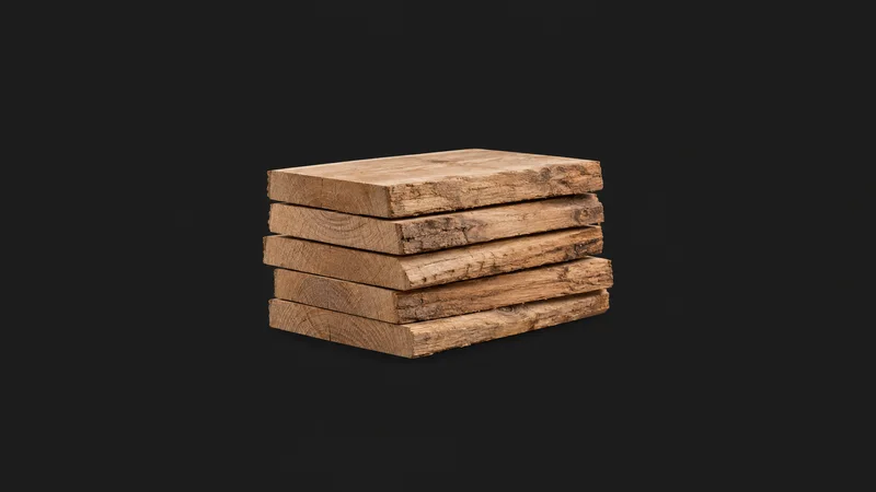 Isolated a stack of rough-sawn oak boards centred on a seamless deep charcoal near-black studio background, generous empty margin on every side for overlaid branding