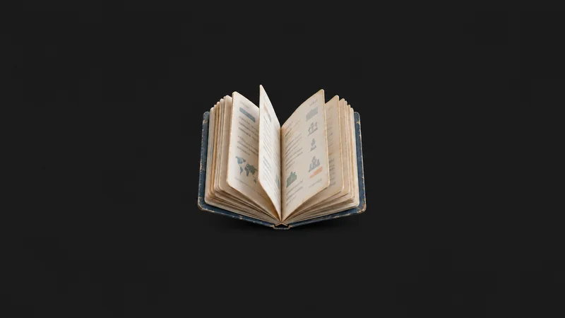 Isolated a pocket phrasebook with worn edges fanned open centred on a seamless deep charcoal near-black studio background, generous empty margin on every side for overlaid branding