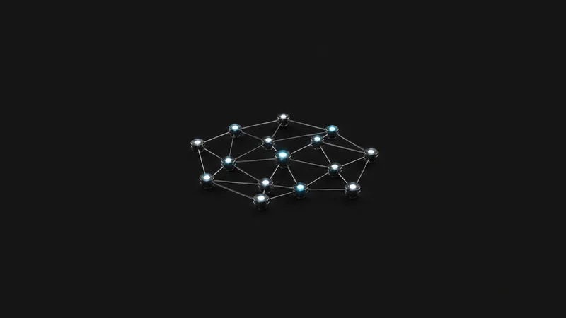 Abstract a mesh of glowing sensor nodes across a dark plane motif centred on a seamless deep charcoal near-black studio background, generous empty margin for overlaid branding