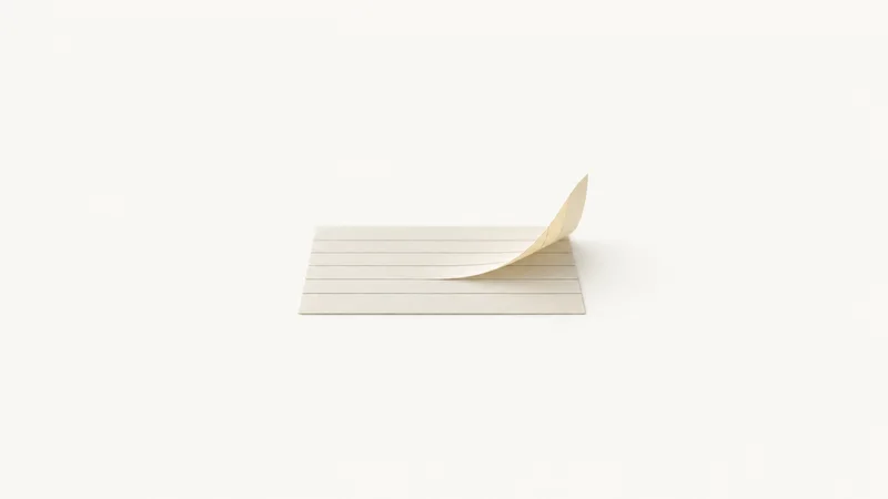 Abstract a ledger-like ruled field with a single line lifting into light motif centred on a seamless pale off-white studio background, generous empty margin for overlaid branding