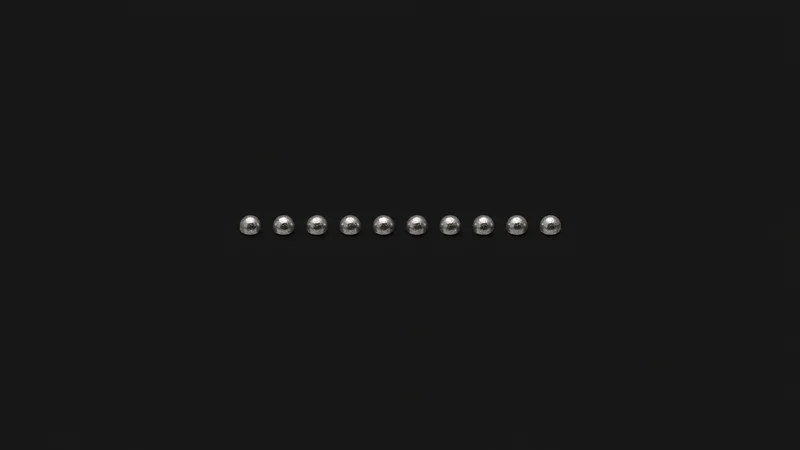 Abstract a linear array of solder-paste dots in silver motif centred on a seamless deep charcoal near-black studio background, generous empty margin for overlaid branding